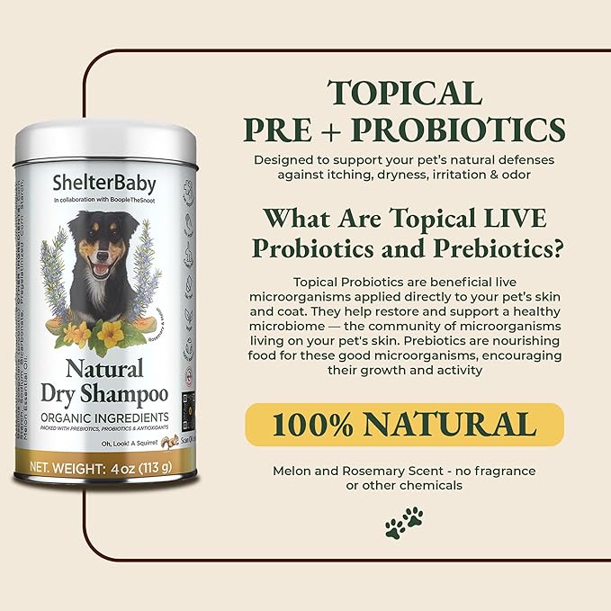 Dry Shampoo for Dogs – Antifungal Itchy Skin & Hot Spot Relief, Yeast Infection & Paw Licking Treatment, Dog Powder with Allergy Support