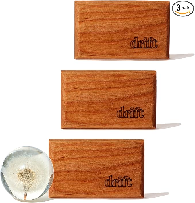 Drift Car Air Freshener - The Original Wood Air Freshener - Car Odor Eliminator - Long Lasting Scent - Metal Clip - Essential Oils - Clean Ingredients - Open Air Scent 3 Pack Refill - NO CLIP INCLUDED