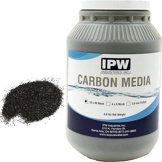 4 Lbs Bulk Water Filter/Air Filter Refill Coconut Shell Granular Activated Carbon Charcoal in a Jar