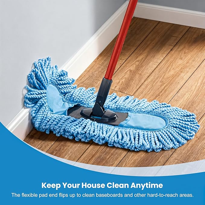 3 Pack Mop Head Replacement Head for O-Cedar Dual-Action Dust Mop Pads Refills Microfiber Mop Head Replacements Hardwood Floors Cleaning Washable Replace Pads