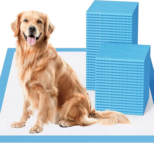 JollyMate Dog Pee Pads Extra Large 30"x36", 50 Pack X-Large Super Absorbent Pet Training Pads with Adhesive Tabs, 6 Layers Thick Leak-Proof Potty Pads for Dogs and Puppies