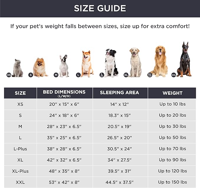 Bedsure L Plus Orthopedic Dog Bed for Large Dogs - Washable Dog Cat Bed Waterproof, L Plus Big Comfort Dogs Couch Sofa with Washable Removable Cover, Pet Bed with Nonskid Bottom, Grey, 38"