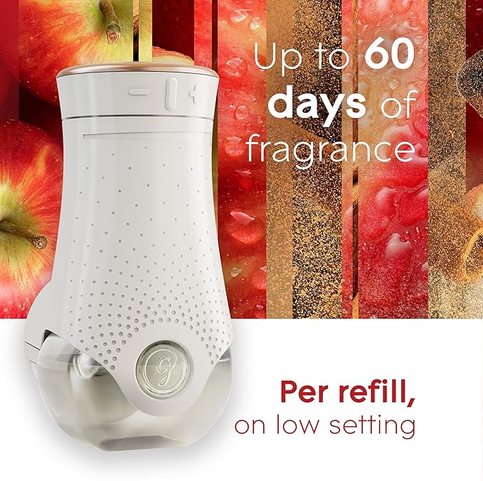 Glade PlugIns Refills Air Freshener, Scented and Essential Oils for Home and Bathroom, Apple Cinnamon, 3.35 Fl Oz, 5 Count