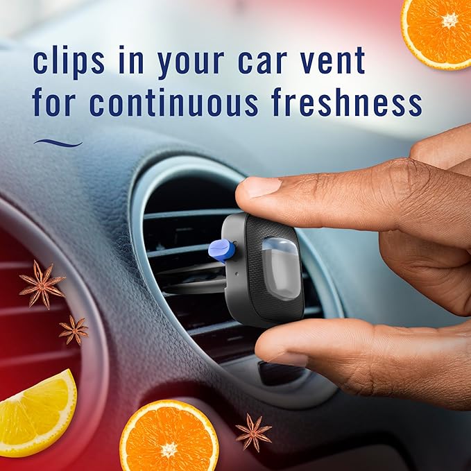 Febreze AUTO Air Freshener, Odor-Fighting Automotive Vent Clip, Old Spice Swagger Scent, 8 Count