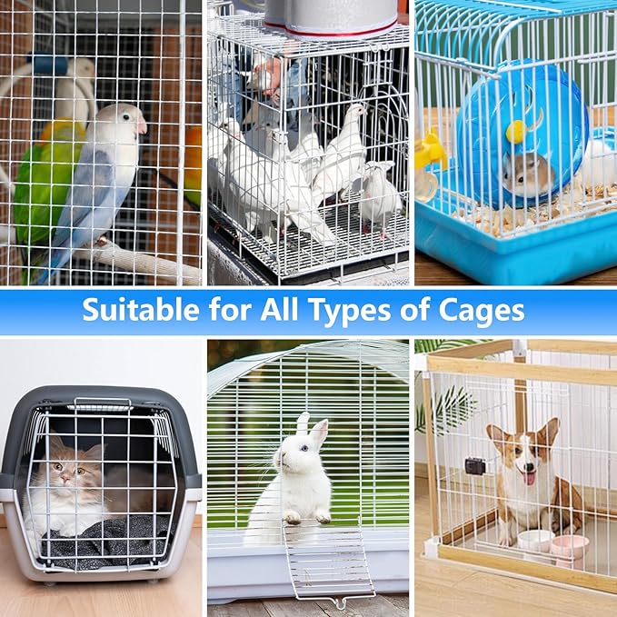 XANGNIER Bird Cage Cleaner Brush Kit,Bird Poop Remover Cleaning Tools Set Accessories for Small,Medium,Large,Tall,Stainless Steel,Parakeet,Budgie,African Grey Parrot,Cockatoo Birds Cage Accessories