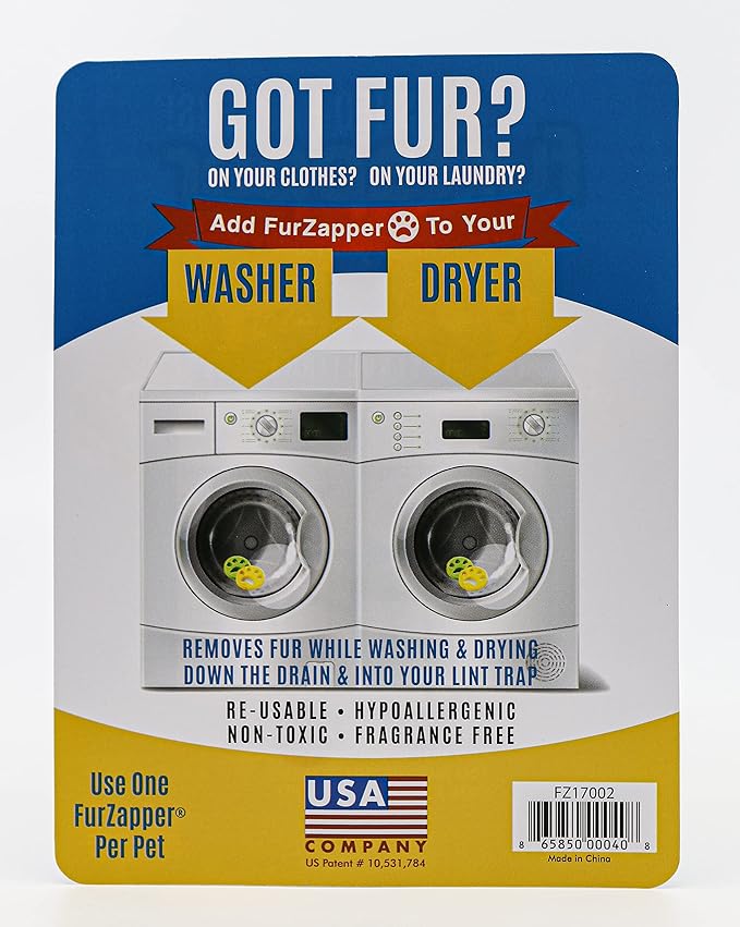 1 PK FurZapper Pet Hair Remover for Laundry
