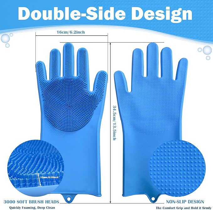 Pet grooming gloves,Dog washing gloves with High-Density Teeth with Five Finger Design to bathing and Massage for Dog
