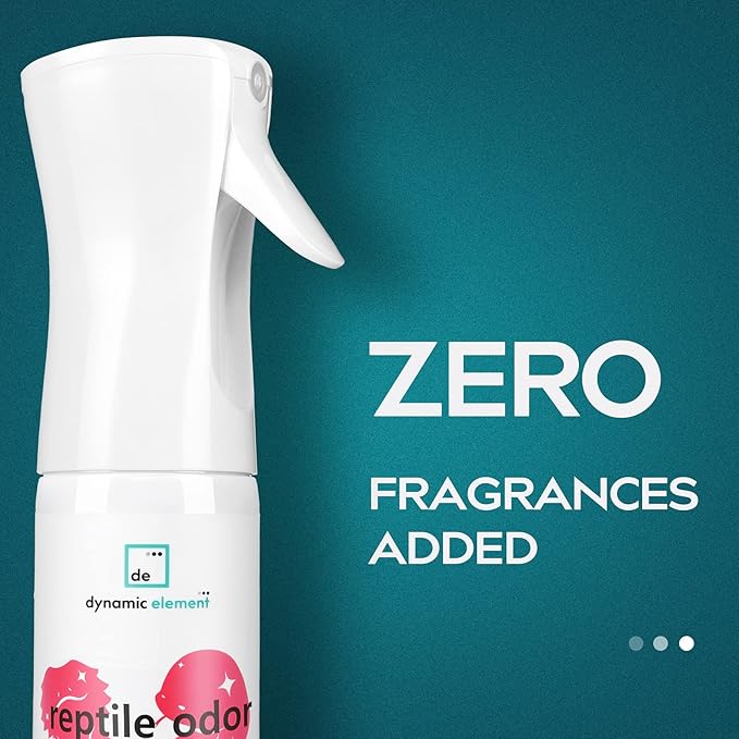 (2-Pack) Reptile Tank Odor Eliminator Spray – Unscented Natural Mineral Formula - Remove Waste Smells in Bearded Dragon and Turtle Tanks - 9 Fl Oz