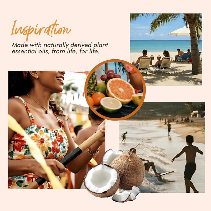 Fragrant Room Spray, Tropical, Ocean, Coconut, 3 x 3.4 fl oz, Air Fresheners Odor Eliminator for Home, Bathroom, Concentrated Room Spray