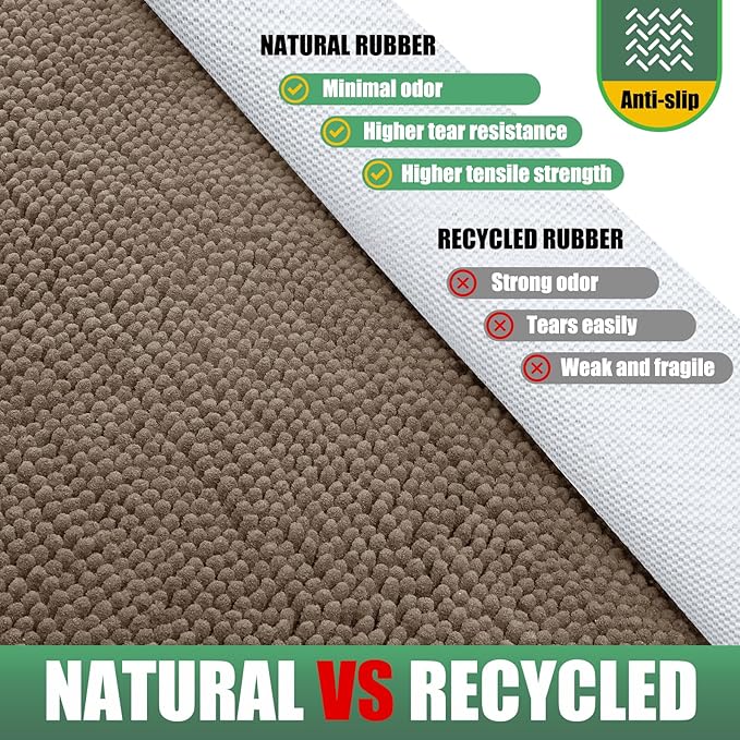 IM HOME Chenille Absorbent Outdoor Doormat 60" x 36", Washable Muddy Door Mats for Dog Non Slip Indoor Doormat Dog Mat for Muddy Paw Front Inside Doormats for Entryway Beige