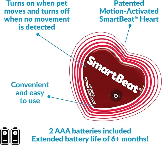 SmartPetLove Snuggle Puppy Original Dog Toy for Small Breeds - Heartbeat Puppy for Dogs - Pet Anxiety Relief and Calming Aid - Comfort Dog Toys for Behavioral Training. Heat Pack not Included