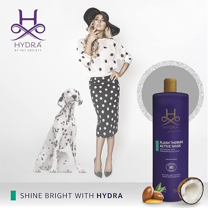 Hydra Professional Flash Thermo Active Deep Conditioner for Dogs and Cats, Suitable for All Breeds and Hair Types, Moisturizing Pet Coat Conditioner