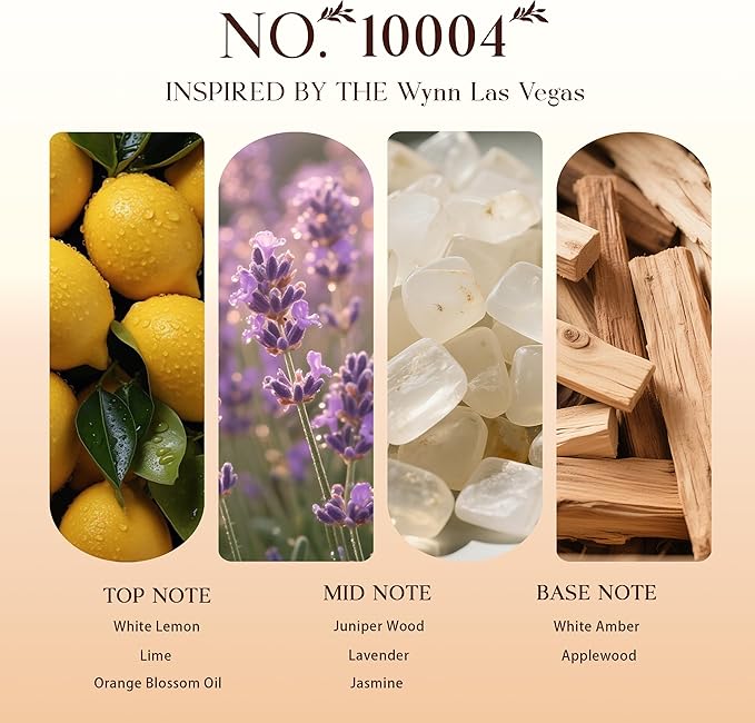 Hotel Diffuser Oils Gift Set, Joosing Hotel Scent Essential Oils 4 x 30ml Large Bottles (4 Fl Oz Total), Premium Fragrance Oil No. 10004 The Wynn Las Vegas for Aromatherapy Diffusers and Humidifiers