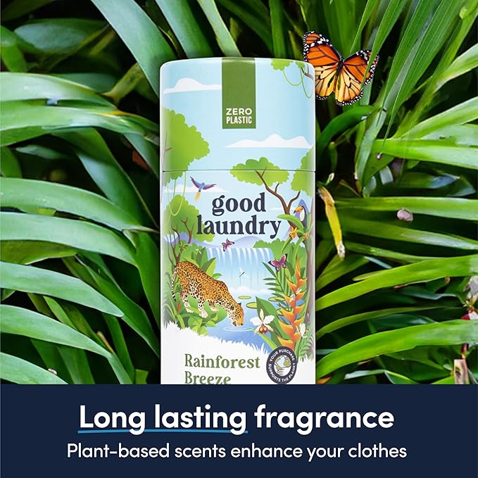 Good Laundry Scent Booster Beads - Rainforest Breeze Fabric Softener Bead – Eco-Friendly Laundry Bead Scent Booster for Long-Lasting Freshness, Scent Beads for Laundry - 7oz - USA Based