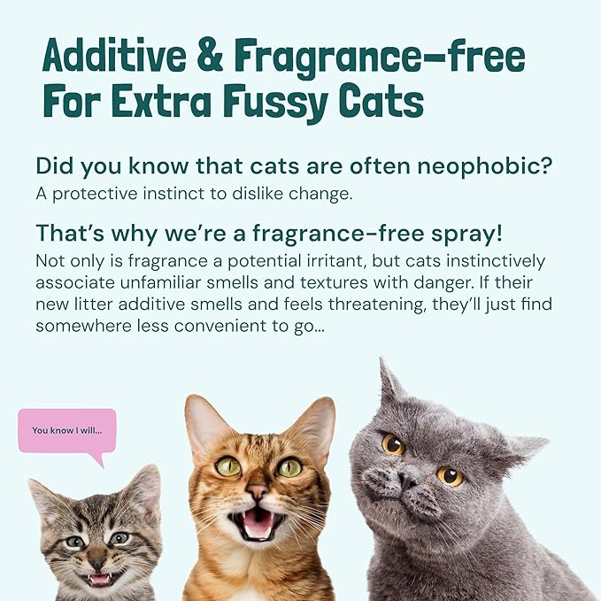 Sunny & Honey Cat Litter Deodorizer Spray - 32 fl oz, 1 Pack, Unscented - Source-Targeted Freshness & Litter Box Cleaner - Enzyme Cat Pee Cleaner - Fragrance-Free Deodorizer