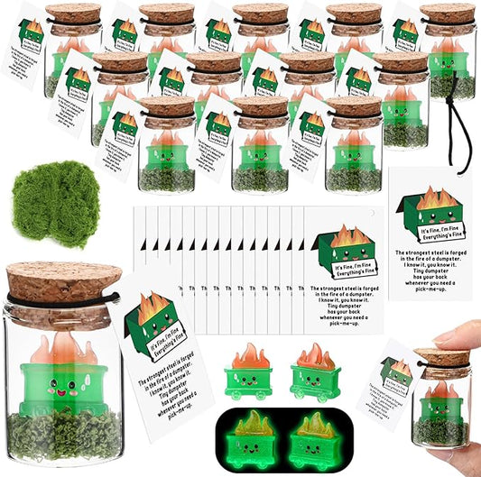 20 Sets Emotional Encouragement Support Gifts Bulk Team Building Positive Affirmation Thank You Gift with Inspirational Cards Desk Luminous Dumpster Gifts for Christmas Employee Staff Team