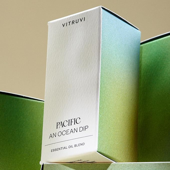 Vitruvi Pacific, Balance Essential Oil Blend, 100% Pure Amyris, Bergamot, Eucalyptus, Lavender and Basil Oil (0.5 fl.oz)