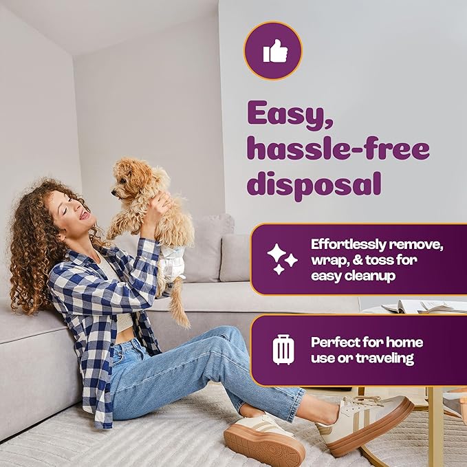 Inspire Pet Care Dog Diapers Female Dogs | Bulk Value Doggie Incontinence, Accidents, for Heat, Pee or Period and Housebreaking (X-Small (50 Count))