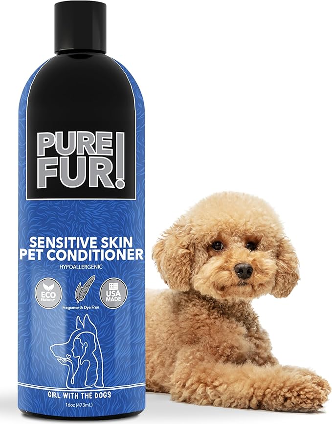 Pure Fur! by Girl With The Dogs - Made in USA - Sensitive Skin Pet Conditioner, 16 oz