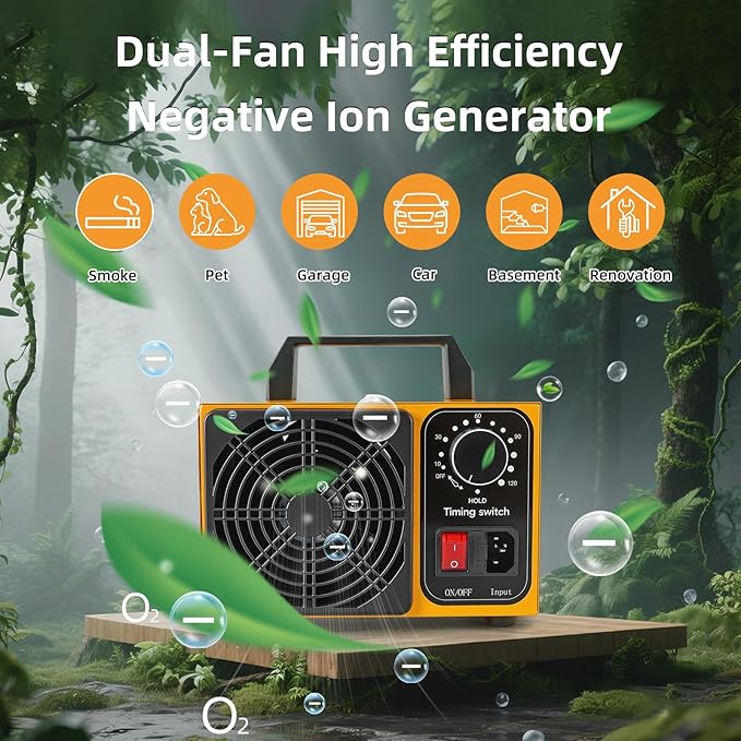 HHGM Negative Ion Air purifier Odor Eliminator Air Purifiers Filterless Ionizers Air Freshener Air Cleaners for home, Office, Dust, Pets, Smoke
