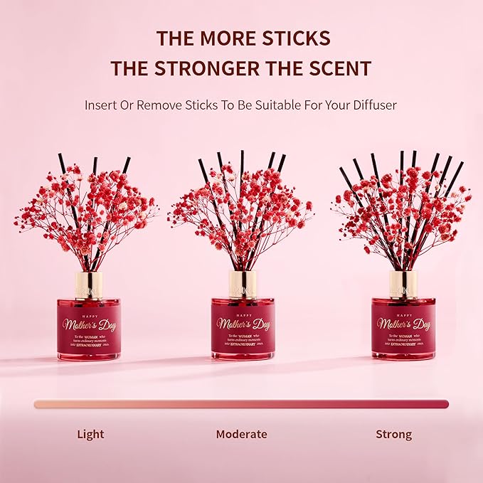 Airkeep Reed Diffuser Set,Vanilla Scented Diffuser Oil with 8 Sticks,Home Fragrance Reed Diffuser for Bedroom,Bathroom Home Décor,Best Gifts for Women