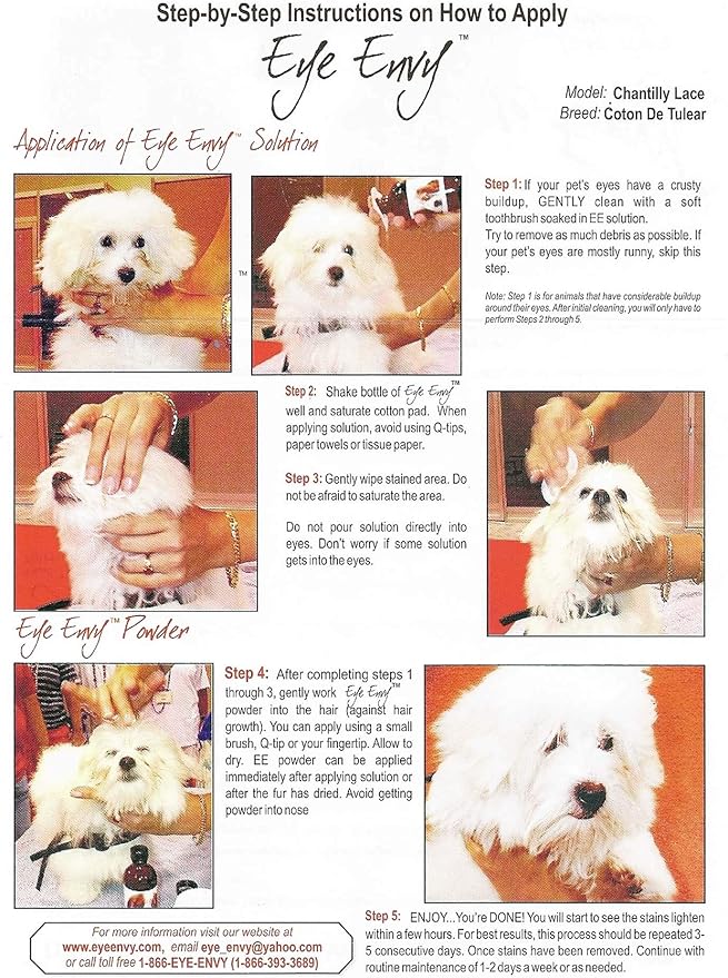 Eye Envy Gentle Action Dry Applicator Refill Pads for Dogs and Cats. 100 Count. Refill Reusable Jar. Use with Tear Stain Remover Solution. Gentle Exfoliating Texture, Lint Free, Non-Absorbent