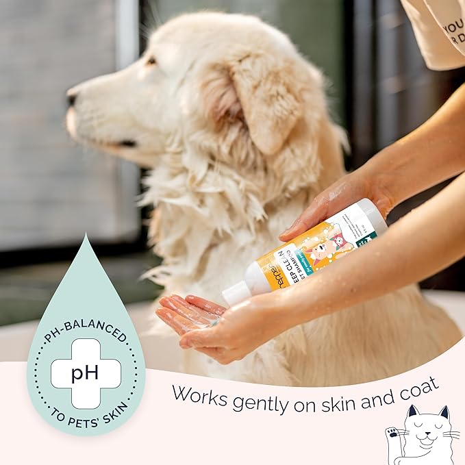 Hepper Deep Clean Pet Shampoo for Smelly Pets: Deskunk, Odor Control, Shedding Control, & Coat Care for All Breeds! Ideal for Short, Long, Double-Coated, and Smelly Pets