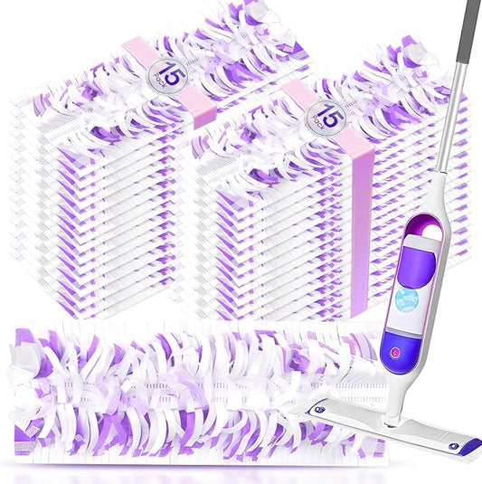 30 Pack Disposable Mop Pads Compatible with Swiffer PowerMop,Replacement for Swiffer Power Mop Refills, Super Absorbent & Scrubbing Power, Dry&Wet Use for Tiles Wooden Floors Cleaning (Lasts 1 Month)