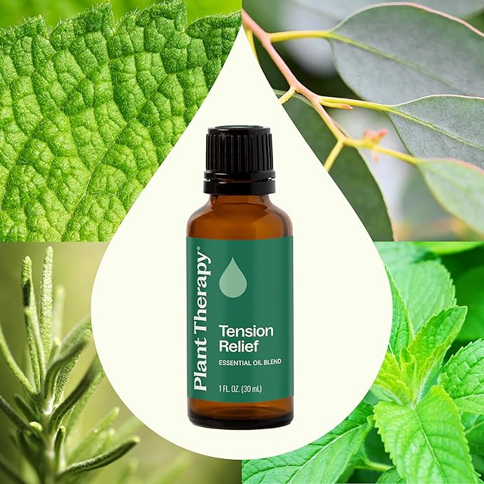 Plant Therapy Tension Relief Essential Oil Blend 30 mL (1 oz) 100% Pure, Undiluted, Therapeutic Grade