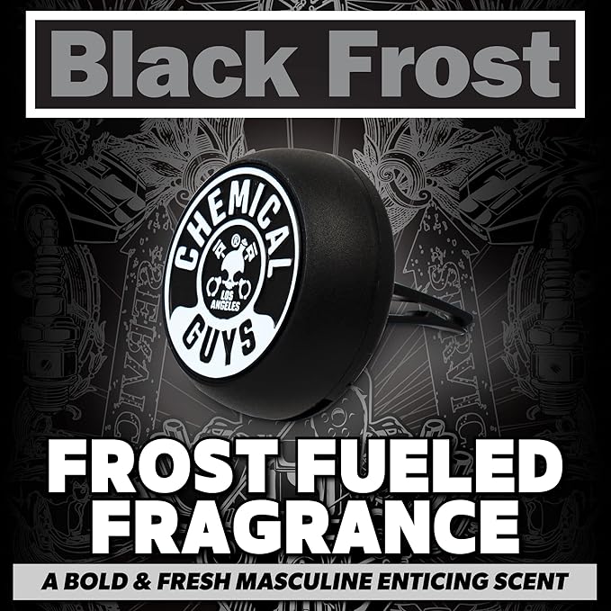 Chemical Guys Black Frost Vent Clip Air Freshener, (Great for Cars, Trucks, SUVs, RVs, Home, Office, Dorm Room & More) 5-Pack - AIR40105