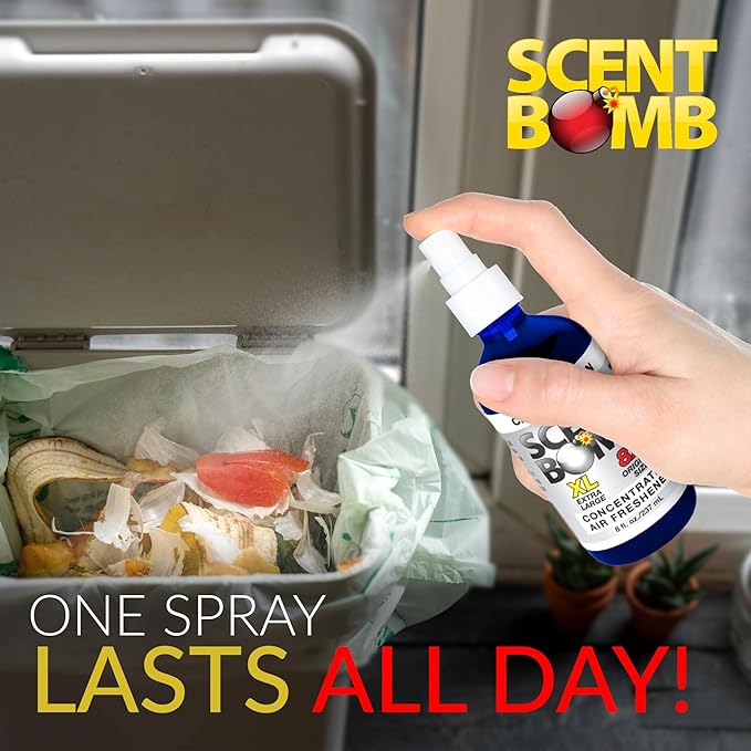 Scent Bomb Air Freshener Spray, Long-Lasting Odor Eliminator for Home & Car, Effective Deodorizer for Kitchen, Bathroom, Fresh Room Spray & Smell Neutralizer, Clean Cotton Scent