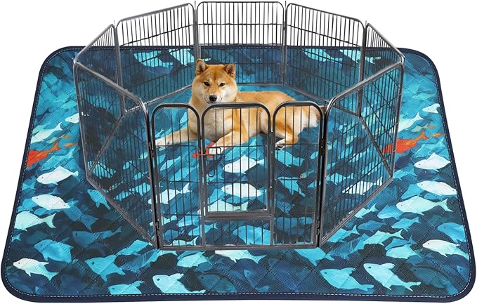 IEUUMLER Washable Pee Pads for Dogs, 2 Pack Reusable Waterproof Puppy Pads, Non-Slip Super Absorbent Training Pad for Playpen Crate Bed EU012