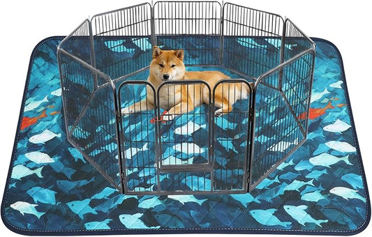 IEUUMLER Washable Pee Pads for Dogs, 2 Pack Reusable Waterproof Puppy Pads, Non-Slip Super Absorbent Training Pad for Playpen Crate Bed EU012