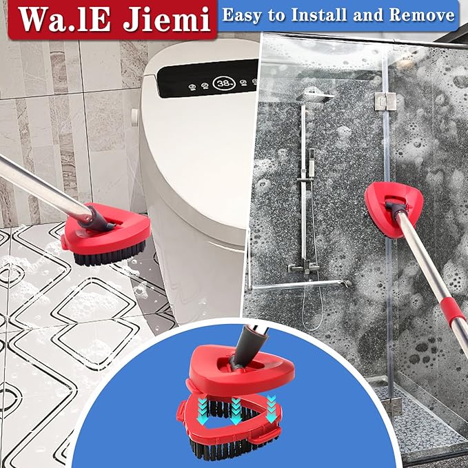 4 Pack Spin mop Replacement Head, Spin mop Scrub Brush,Microfiber Mop Refills, Easy to Replace,for Bathroom,Kitchen,Tub and Tile,Easy Cleaning,Suitable for Ocedar RinseClean 2-Tank System Spin Mop (A)