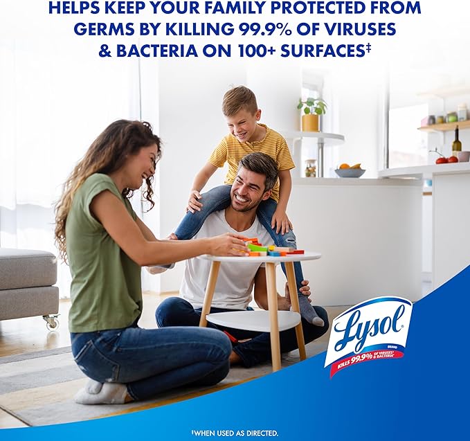 Lysol Disinfectant Wipes Bundle, Dorm Room Essentials, Multi-Surface Cleaning Wipes, For Disinfecting & Cleaning, Lemon & Lime Blossom, Crisp Linen, Mango & Hibiscus, 3x80 ct