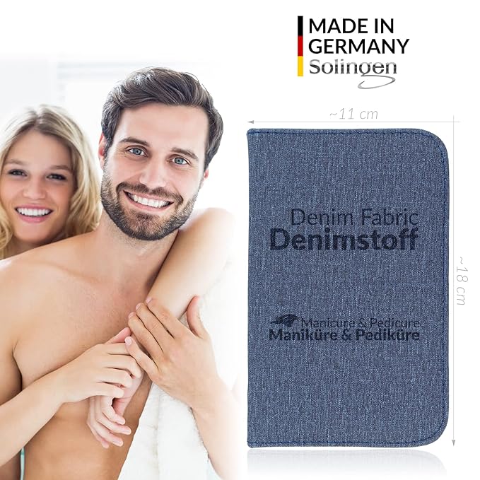 Manicure Set Women and Men – 12-Piece Professional Grooming Kit with Premium Tools, Artificial Leather Case, and exclusive Glass Nail File for Hand & Foot Care, German Quality