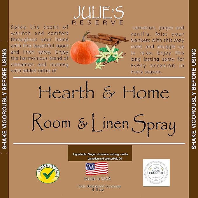 2 Pack Hearth & Home Room and Linen Spray Autumn Pumpkin Spice Latte, 4 Fl Oz