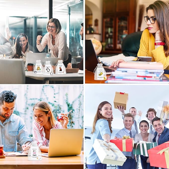 20Set Employee Appreciation Gifts Bulk for Coworkers Thank You Staff Gifts Mini Animal Pun Card,Ideal for Employee Appreciation,Graduation,Students Teacher,Birthday,Christmas,Wedding