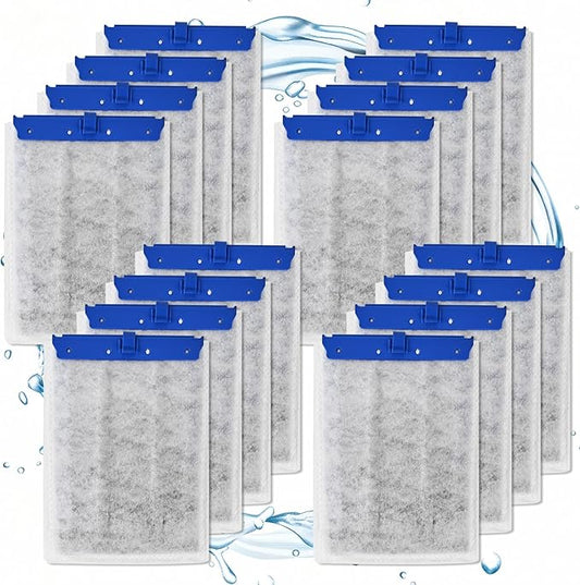16 Pack Large Filter Cartridges for Tetra Whisper Bio-Bag Filters, Aquarium Replacement Filter Cartridges for Whisper 20i/40i, IQ20/30/45/60, PF20/30/40/60 and Repto Filter
