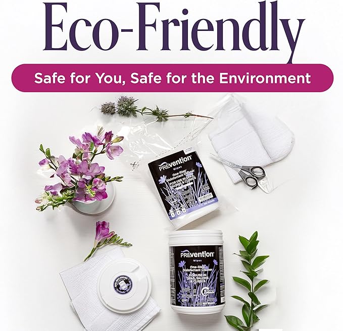 Prevention All Purpose Disinfectant Wipes – Cleaning Wipes Canister, Bulk Cleaner Towelettes for Salons, Spas, Clinics – Hospital Grade Surface Sanitizing – 160 Count per Canister (12 Pack)