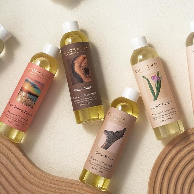 Cocorrína Reed Diffuser Refill - Clean Linen 6.7 oz / 2 Packs Reed Diffuser Oil Refill