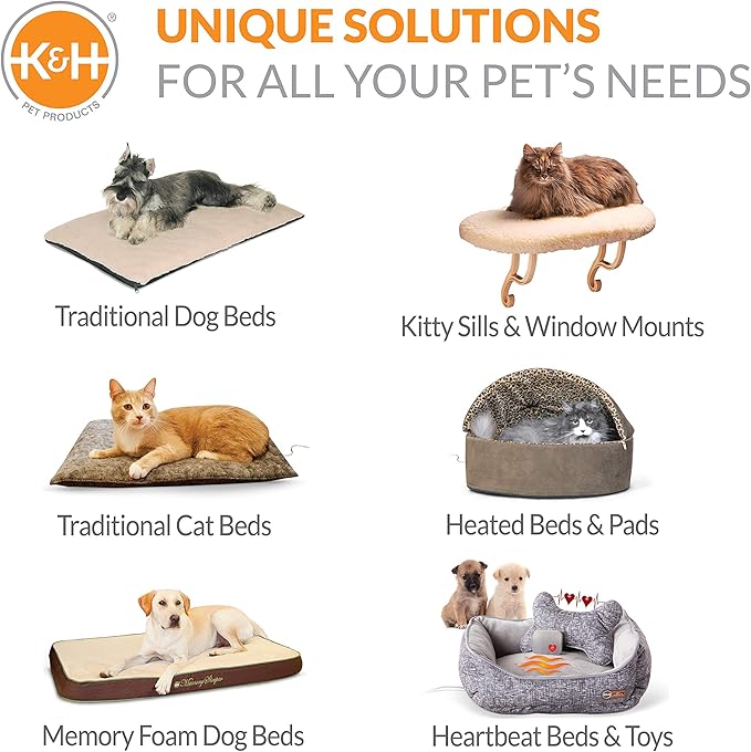 K&H Pet Products Small Animal Outdoor Heated Pad, Waterproof, Chew Resistant, Safety Listed, Indoor Outdoor Heater Warming Pad for Cat Houses, Rabbit Hutches, or Chick Brooders - 12 X 9in Tan 20W