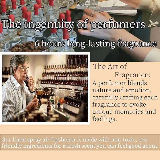 Natural Linen & Room Spray Air Freshener Mist – Scented Fabric Spray with Plant Extracts for Pillows, Sheets, and Home Fragrance. Aromatherapy Pillow Mist for Relaxation and Sleep 4PCS