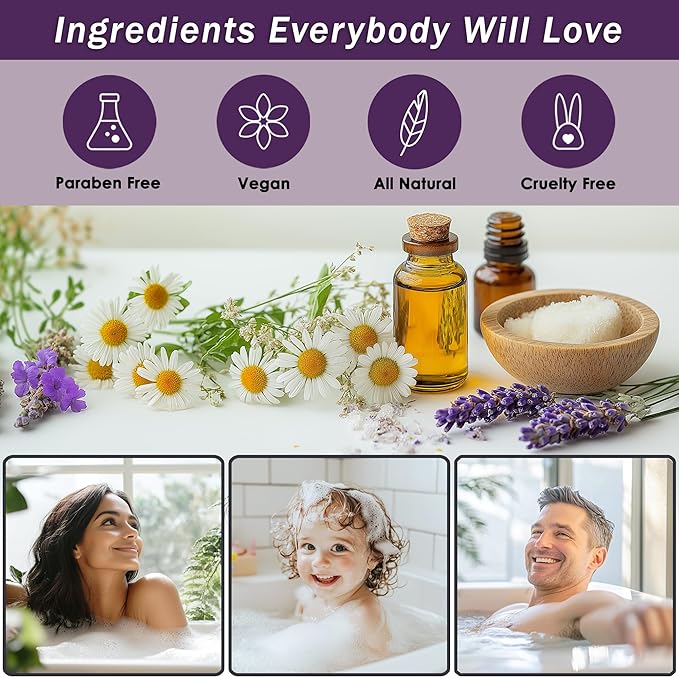 Spa Baskets For Women - Luxury Bath Set With Lavender & Chamomile - Spa Kit Includes Wash, Bubble Bath, Lotion, Bath Salts, Body Scrub, Body Spray, Shower Puff, Bathbombs, Soap and Towel