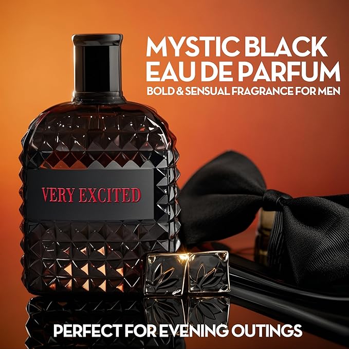 3Pack Men Colognes Combo Set Milano,Very Excited,Valuable Paris 3.4 Fl Oz Each Eau De Parfume Spray with Woody Floral & Fruity Scent Perfume Gift Set Day to Night Use Fragrances