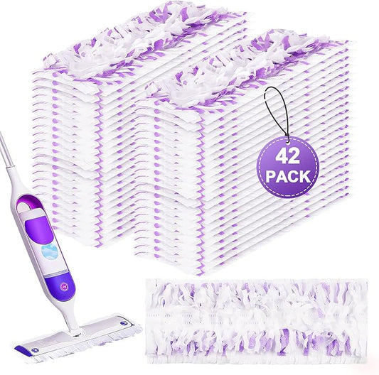 42 Pack Disposable Power Mop Pads for Swiffer PowerMop, 5X Power Mop Refills for Cleaning, 14-Layer Unscented Thickened Multi-Surface Replacement Mopping Pads Refills for Floor Cleaning