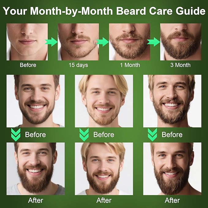 XIKEZAN Beard Kit for Men Care & Grooming Sets with Beard Oils, Conditioner, Balm, Wash, Brush, Comb, Scissors, Anniversary Valentines Fathers Gifts for Dad Men,Stocking Stuffers for Him