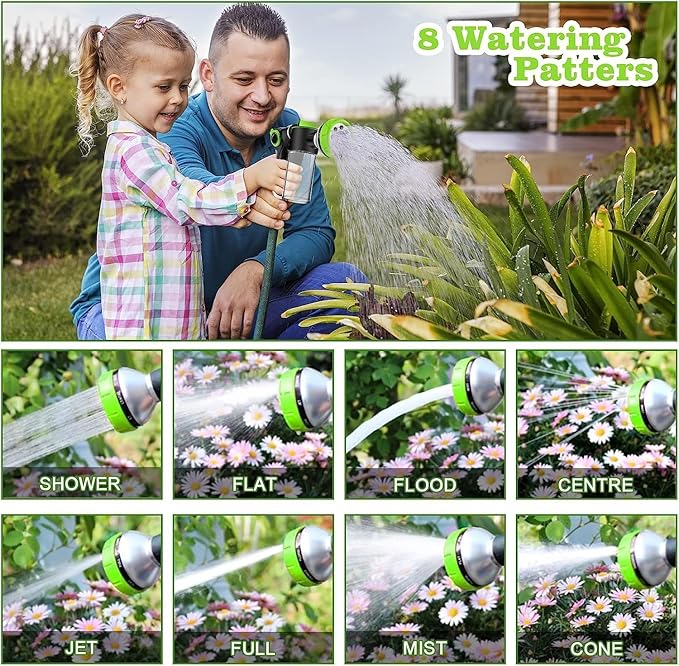 2-in-1 Dog Shower Attachment for Indoor Shower Hose & Outdoor Garden Hose, 8 Sprayer Modes Dog Wash Hose Attachment with Soap Dispenser, Ideal for Car Wash and Pet Shower(Hose Not Include)