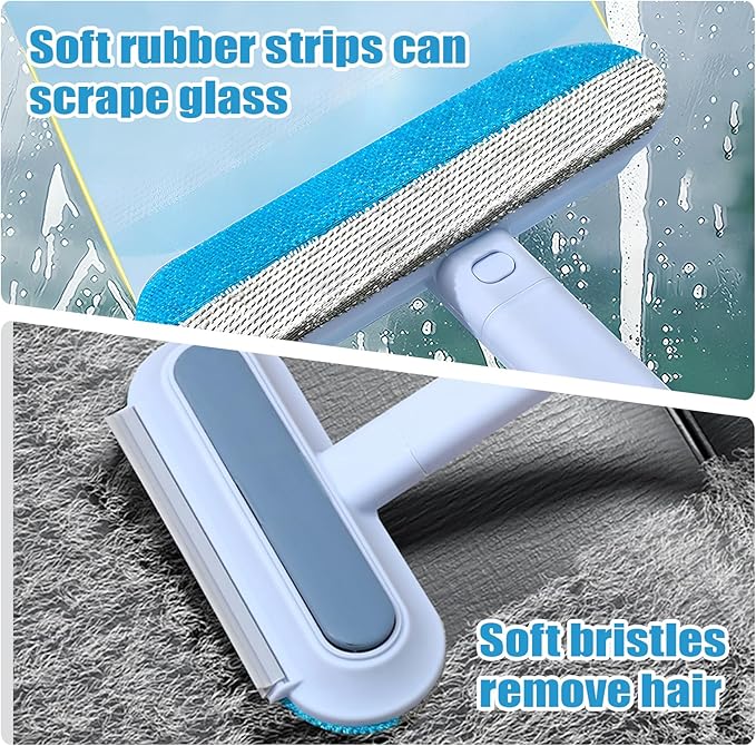 2 Pieces of Pet Hair Removal Brush, Cat Hair Remover Furniture, para Gatos Quita Pelo Reusable, Washable for Gentle Cleaning of Sofas, Carpets, Clothes, Bedding