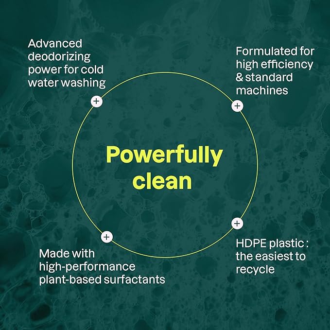 ATTITUDE Liquid Laundry Detergent Refill, EWG Verified, HE Compatible, Plant-Based & Vegan, Natural Laundry Soap, Mountain Fresh Scent, 160 Loads, 135.26 Fl Oz (Pack of 2)